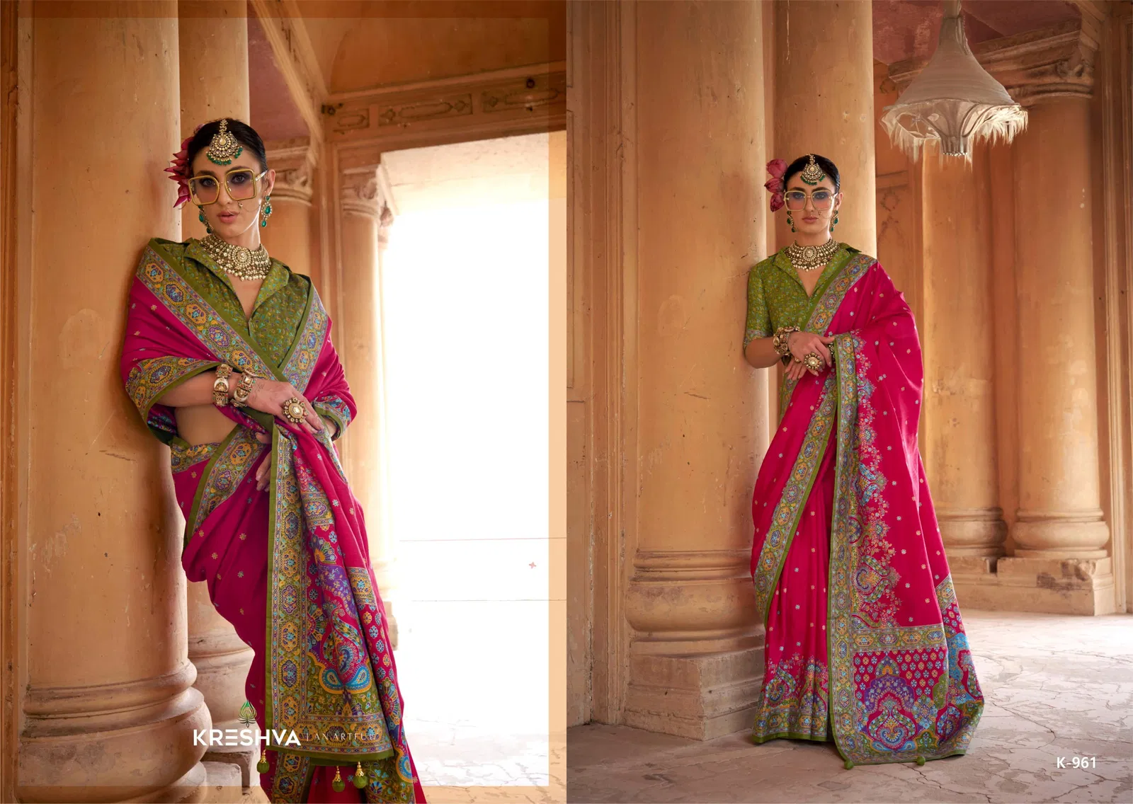 Sugandha By Kreshva P V Silk Wedding Wear Saree Suppliers In India
